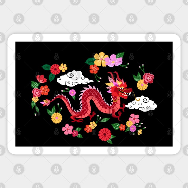 Year of the Dragon - Asian Dragon Sticker by Jennifer Ladd